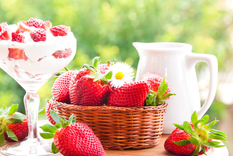 Frutillas con crema para toda la famila: postre rápido, sano y delicioso Foto: Shutterstock