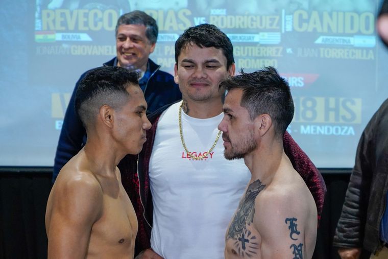 Juan Carlos Reveco (a la derecha) y Miguel Ángel Cánido quedaron habilitados para la pelea que organiza el Chino Maidana. Foto: Gentileza Municipalidad de Las Heras