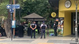 La escena que dejó la muerte del hombre en pleno centro de la Ciudad de Mendoza. La escena que dejó la muerte del hombre en pleno centro de la Ciudad de Mendoza.