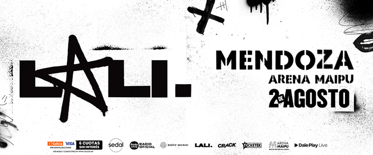 LALI en Mendoza. Créditos: Ticketek.com LALI en Mendoza. Créditos: Ticketek.com