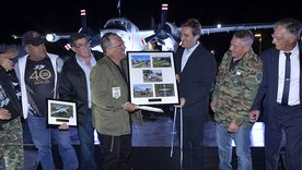 El avión Grumman Tracker ya puede ser visitado en Luján, a metros de la Basílica Nacional