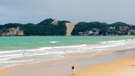 La playa de Brasil con un morro altísimo. La playa de Brasil con un morro altísimo.