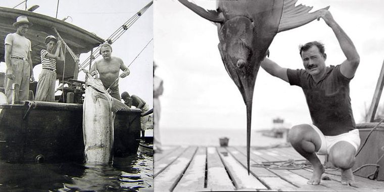 Ernest Hemingway en una de sus hazañas cubanas. Siempre puso el cuerpo. Hasta fue torero. Ernest Hemingway en una de sus hazañas cubanas. Siempre puso el cuerpo. Hasta fue torero.