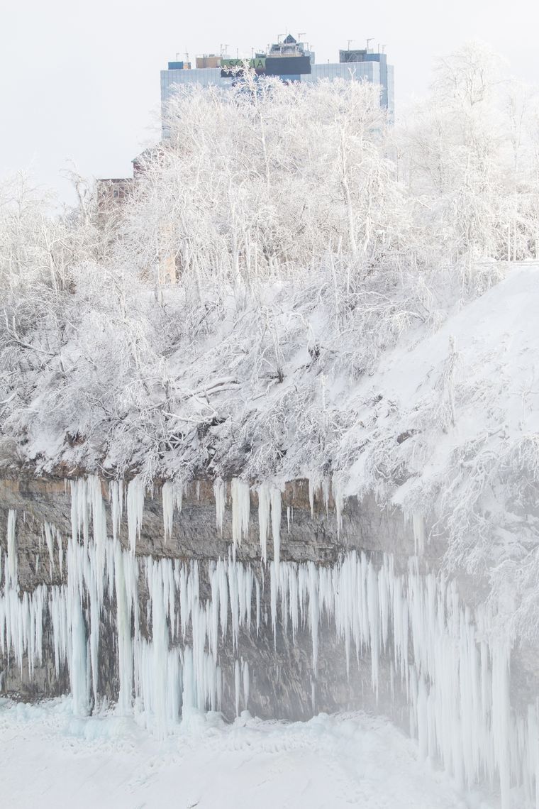 Así se ven las Cataratas del Niágara congeladas. Así se ven las Cataratas del Niágara congeladas.