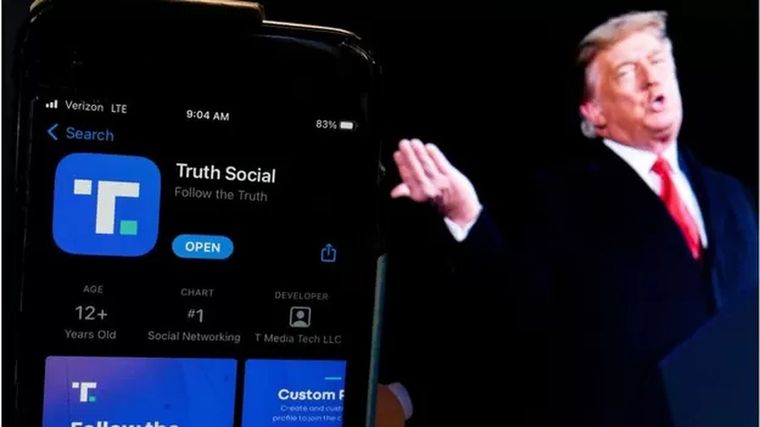 Foto: GETTY IMAGES. Donald Trump lanzó su propia red social, denominada Truth Social