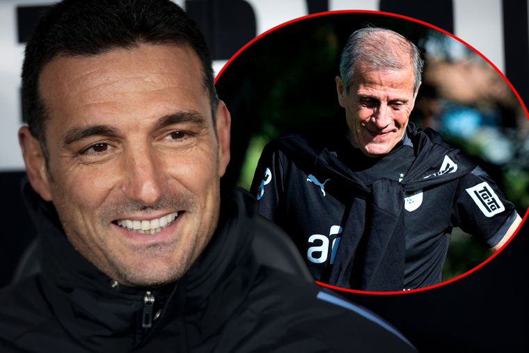 Lionel Scaloni saludó al Maestro Tabárez en su homenaje.