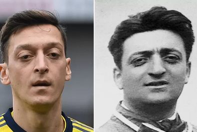 MDZol | Un parecido que ha dado mucho de qué hablar en internet: Mesut Ozil, futbolista alemán de ascendencia turca, nació en 1988 y Enzo Ferrari, fundador de la escudería Ferrari, nació en Italia en 1898. Foto: Getty Images