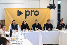 Mauricio Macri encabezó la reunión del PRO, junto a Jorge Macri, Soledad Martínez y Cristian Ritondo.