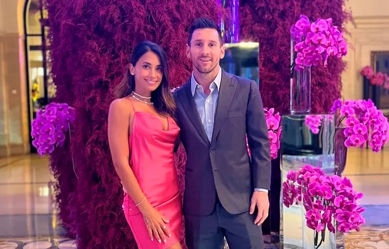 Leo Messi y Antonela La pareja disfrutó de una espectacular vista en un hotel de París.