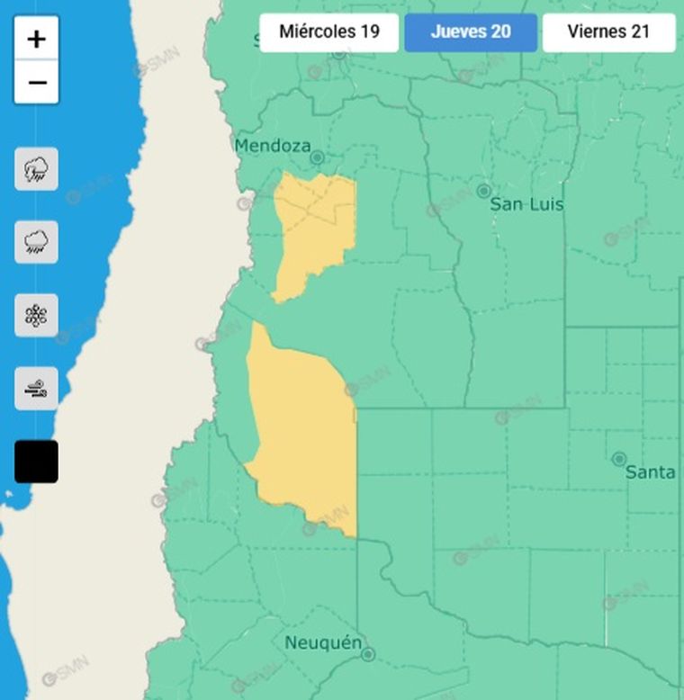 Continúa el alerta por Zonda en distintas zonas de la provincia. Continúa el alerta por Zonda en distintas zonas de la provincia.