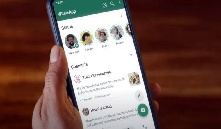 Captura de pantalla de la interfaz de WhatsApp. Foto: Dpa.