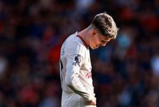 Garnacho habría sido culpado por el DT del United, quien lo sacó en el entretiempo. Foto: Instagram @garnacho7