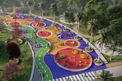 Cómo será la nueva rotonda de la calesita del Parque San Martín Cómo será la nueva rotonda de la calesita del Parque San Martín