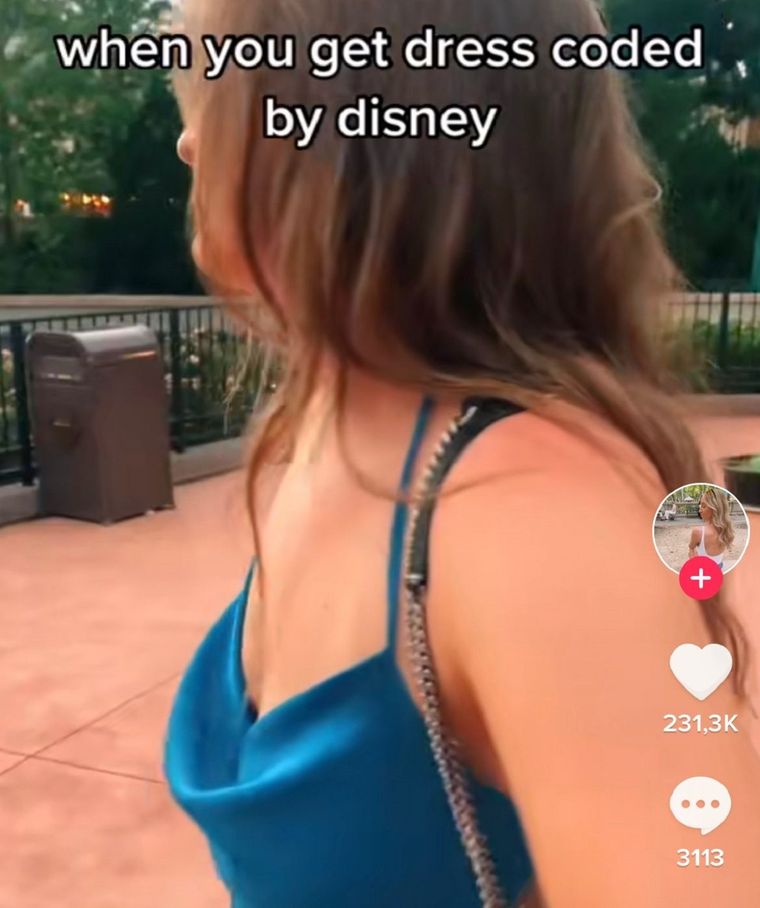 Disney le prohibió el ingreso por su look, lo compartió en Tiktok y se hizo vira Foto: Captura de video