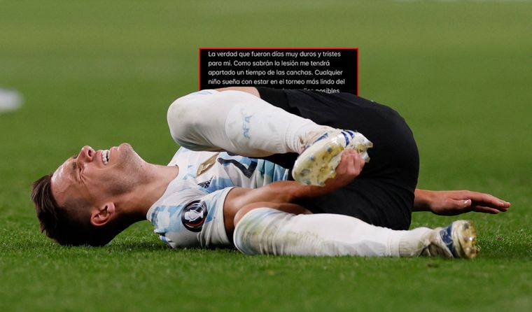 Lo Celso se pronunció públicamente por primera vez después de su lesión.