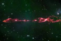 A la velocidad de la luz, tomaría aproximadamente 1,6 años recorrer la longitud de los chorros de HH212. Foto: NASA/ESA/CSA/M. MCCAUGHREAN & S. PEARSON