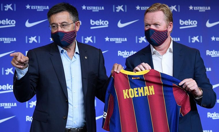 Koeman llegó al Barça de la mano del polémico Josep María Bartomeu.