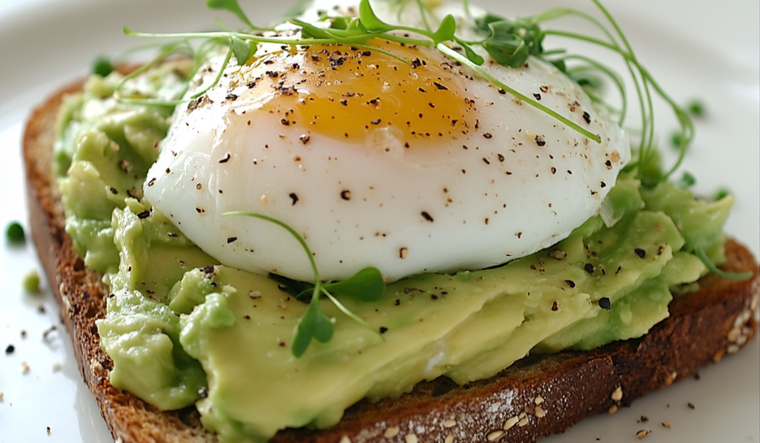 Tostada con palta y huevo poché. Tostada con palta y huevo poché.