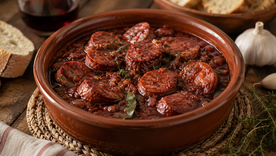 Receta para que disfrutes un buen plato de chorizos al vino Receta para que disfrutes un buen plato de chorizos al vino
