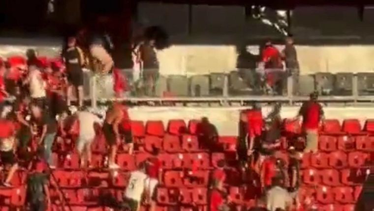 Incidentes tras el descenso de Colón de Santa Fe Foto: Captura