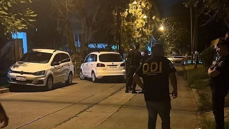 La zona y el auto donde fue asesinada Lucrecia Foto: gentileza Primer Plano