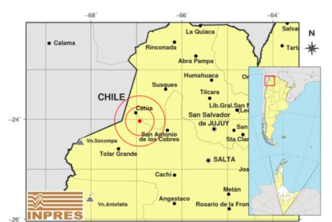 Salta reportó un sismo cerca de las 9:30 Salta reportó un sismo cerca de las 9:30