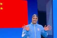 La organización de los JJOO confundió las banderas en las semifinales de 100 metros pecho femenino. Foto: Captura TyC Sports La organización de los JJOO confundió las banderas en las semifinales de 100 metros pecho femenino. Foto: Captura TyC Sports