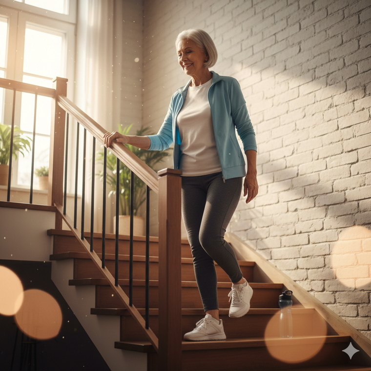 Un ejercicio sencillo para los adultos mayores. Fuente. IA Gemini. Un ejercicio sencillo para los adultos mayores. Fuente. IA Gemini.