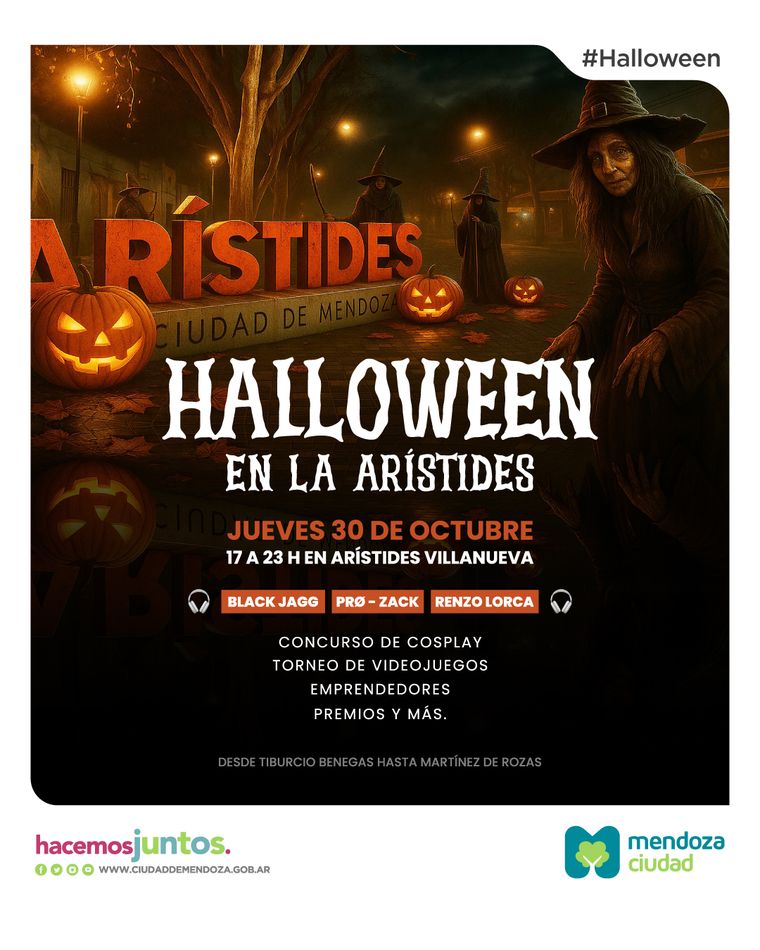 El Halloween en la Arístides promete ser un suceso para mendocinos y turistas. El Halloween en la Arístides promete ser un suceso para mendocinos y turistas.