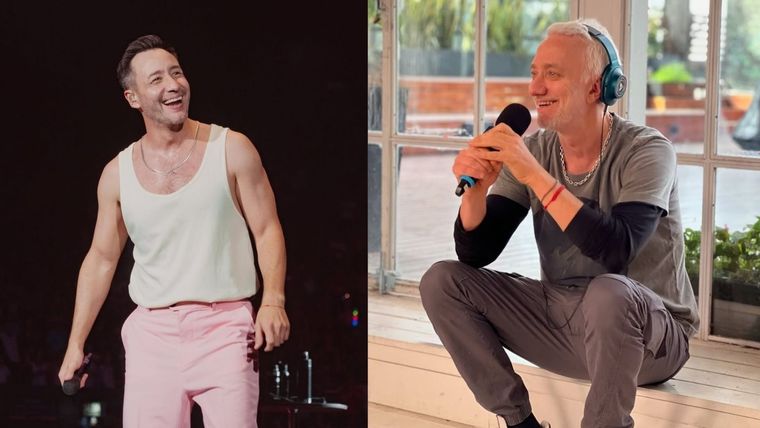 El cantante cruzó al aire al conductor en su propio programa generando un tenso clima. Foto: Instagram @lucianopereyraoficial / @andykusnetzoff