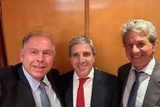 El canciller Gerardo Werthein junto a Luis Caputo, ministro de Economía, y a Juan Pazo, flamante secretario de Relaciones Económicas Internacionales. Foto: X @LuisCaputoAR