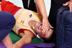 La tristeza de Marín por la lesión que la dejó afuera de la final. Foto: EFE La tristeza de Marín por la lesión que la dejó afuera de la final. Foto: EFE