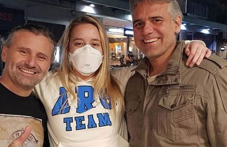 Marcos, Agustina y Patricio Di Palma. Foto: Radio Mitre