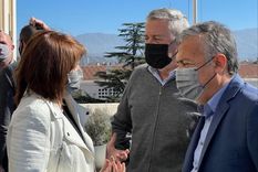patricia bullrich, alfredo cornejo y una visita en medio de la tension de juntos