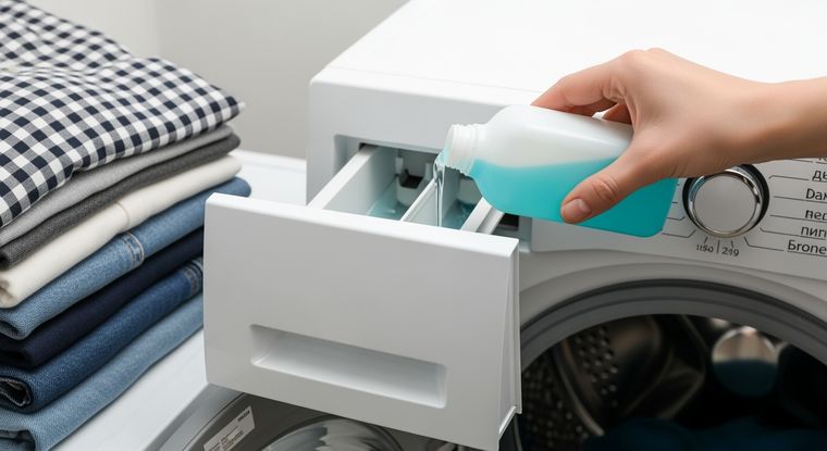 Cómo complementar el jabón en el lavarropas con vinagre. Foto: Shutterstock