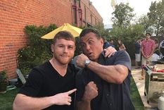 Sylvester Stallone junto a Canelo Álvarez.