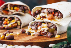 Admira estos deliciosos burritos bien rellenos ¡nuestros favoritos!
