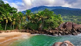 Esta playa se encuentra escondida entre rocas y una frondosa selva Foto: Shutterstock