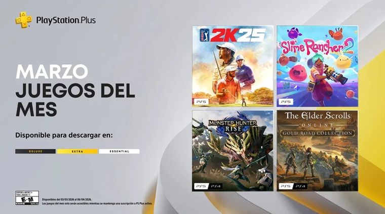 Los suscriptores tienen hasta el 6 de abril para reclamar los juegos mensuales de marzo. Los suscriptores tienen hasta el 6 de abril para reclamar los juegos mensuales de marzo.