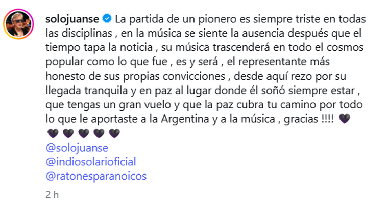 El sentido posteo de Juanse. El sentido posteo de Juanse.
