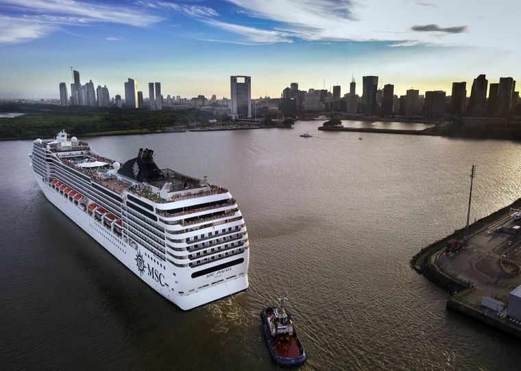 Los cruceros que ingresaron a la Argentina recorrieron los puertos de Buenos Aires, Usuahia y Chubut Foto: Ministerio de Transporte