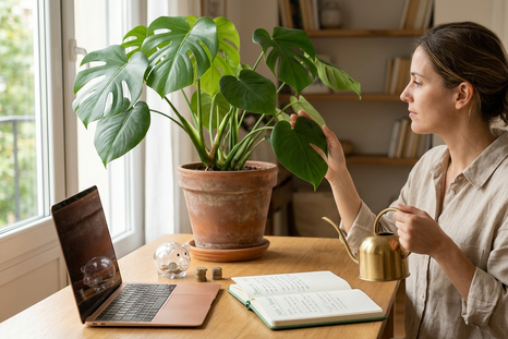 La relación entre las plantas y la abundancia. Fuente: IA Gemini. La relación entre las plantas y la abundancia. Fuente: IA Gemini.