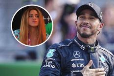 Lewis Hamilton y una cálida muestra de afecto para con Shakira.