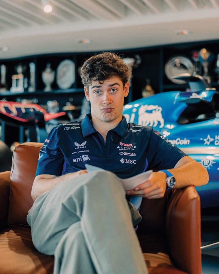 Colapinto mostró todo su humor después del GP de Mónaco. Foto: @ColapintoFiles