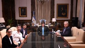 El presidente Javier Milei recibió en Casa Rosada a los hermanos Cunio, dos argentinos que estuvieron secuestrados por Hamás en Gaza.