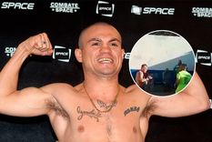 Rodrigo Hiena Barrios Preso por violencia de género, la Hiena Barrios fue filmado en una pelea en el penal de Campana.