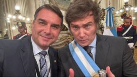 Javier Milei y Flavio Bolsonaro en Casa Rosada Javier Milei y Flavio Bolsonaro en Casa Rosada