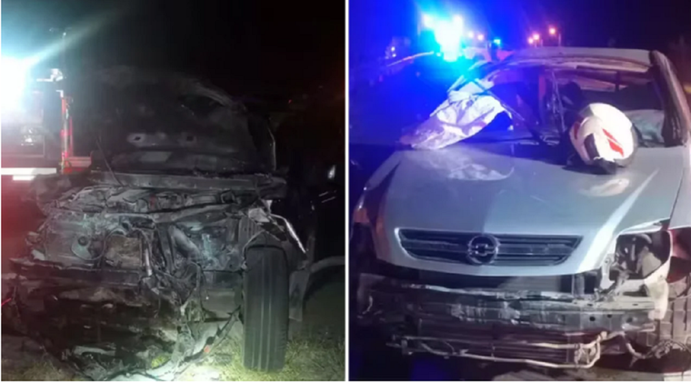 Los coches involucrados en el accidente Foto: NA