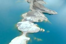 En el dique Los Reyunos se encuentra oculta esta maravilla isla Foto: Captura de video