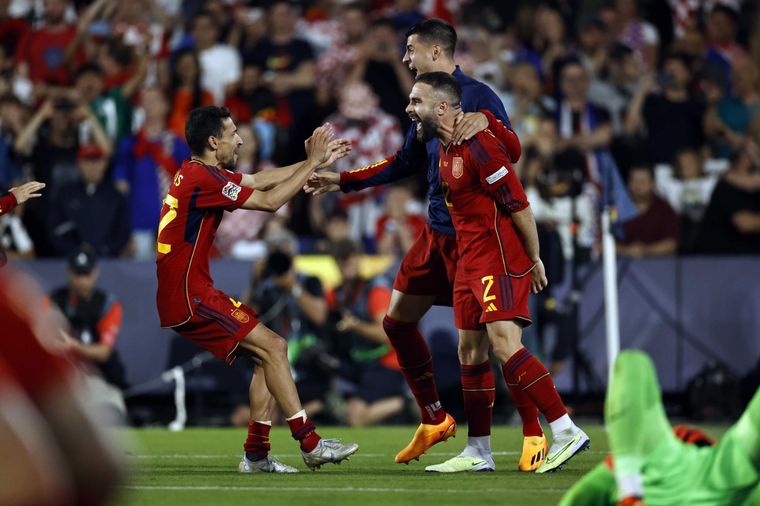 España salió campeón de la Liga de las Naciones de la UEFA: venció a Croacia por penales Foto: EFE